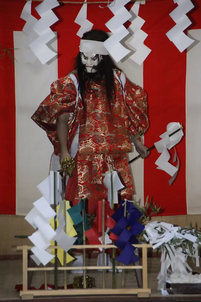 乙母八幡神社御神輿川下げ・太々神楽（上野村）