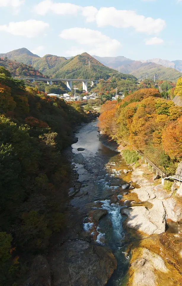 諏訪峡　紅葉（2）（みなかみ町）