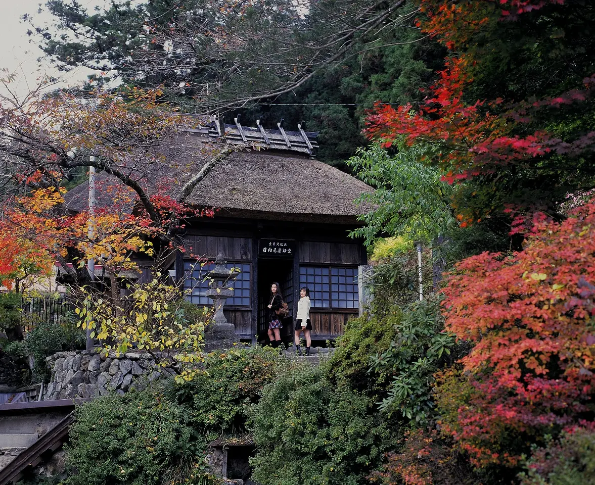 日向見薬師堂　紅葉（中之条町）