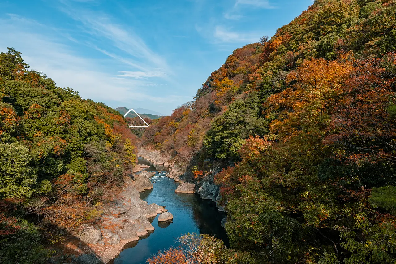 高津戸峡　秋（みどり市）