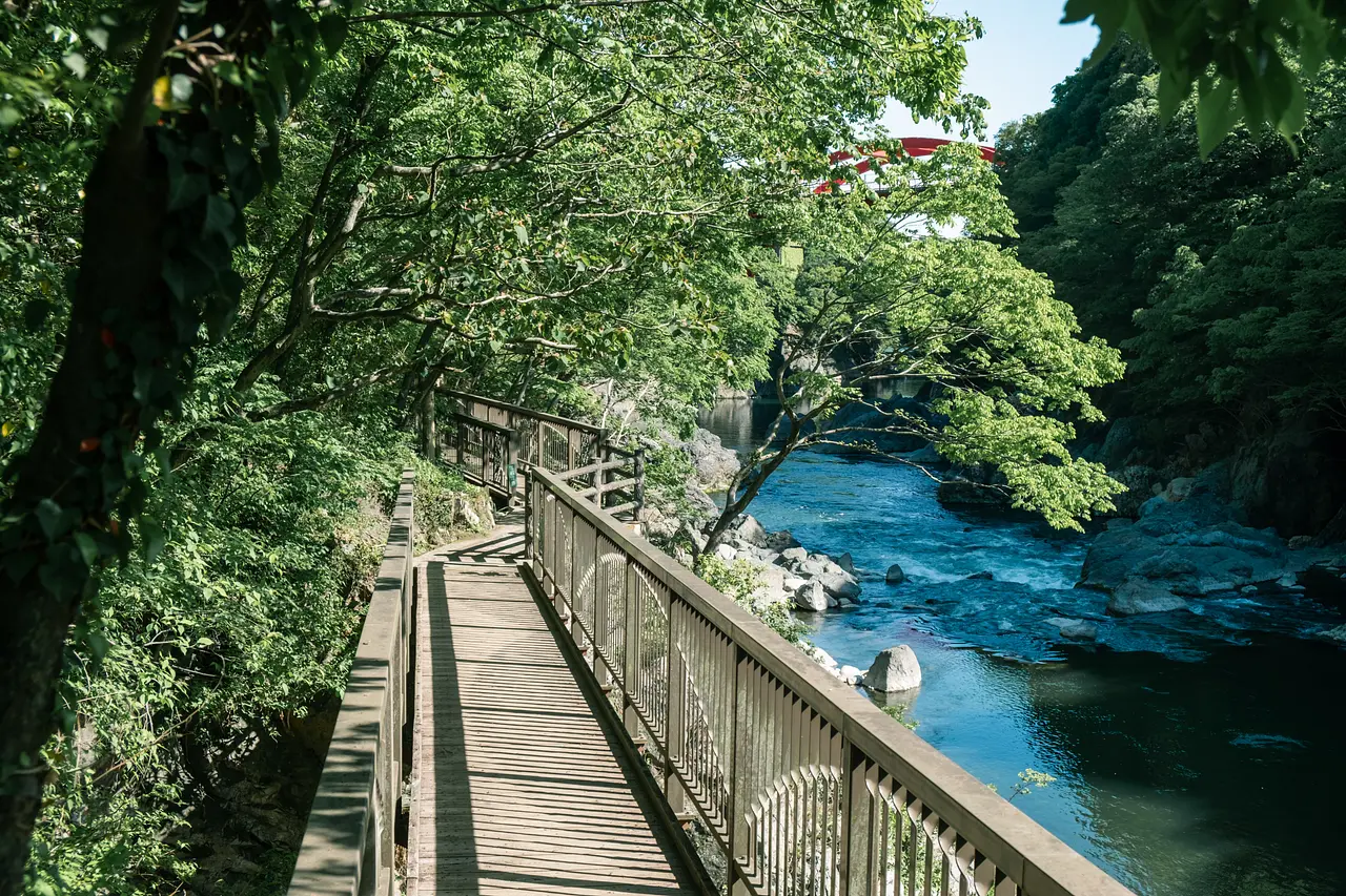 高津戸峡　遊歩道（みどり市）