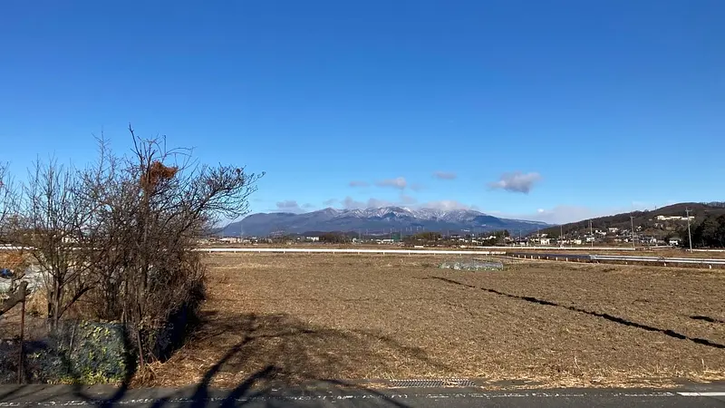 藪塚温泉から見た赤城山