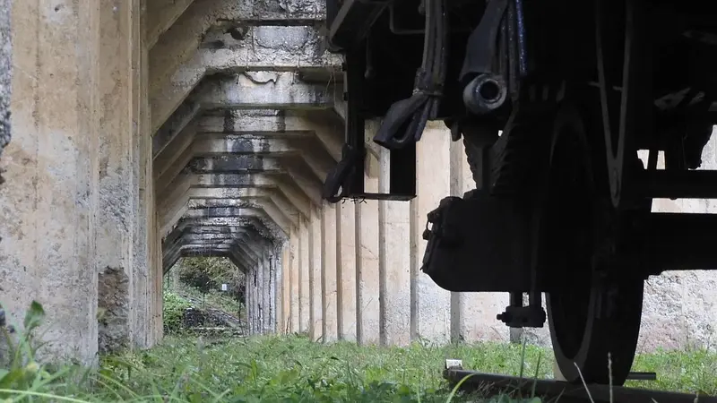 ホッパーと貨車