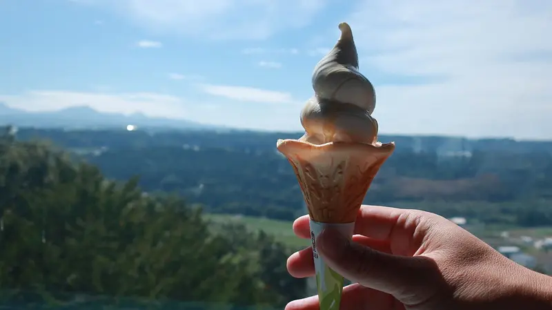 花みつばち館のソフトクリーム