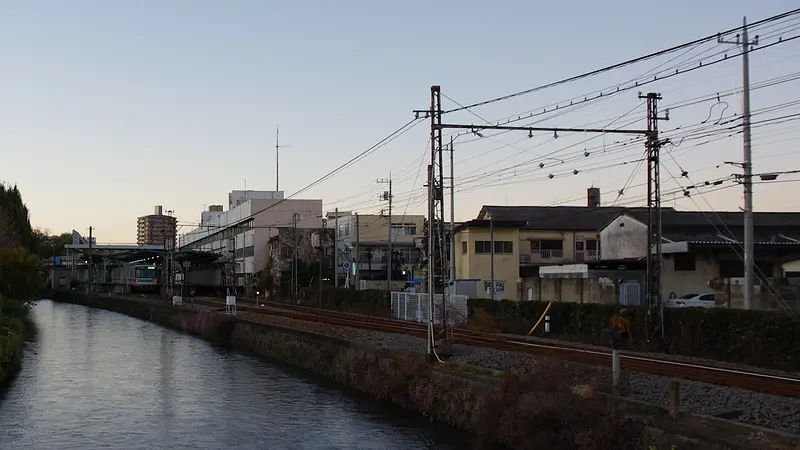 広瀬川と中央前橋駅