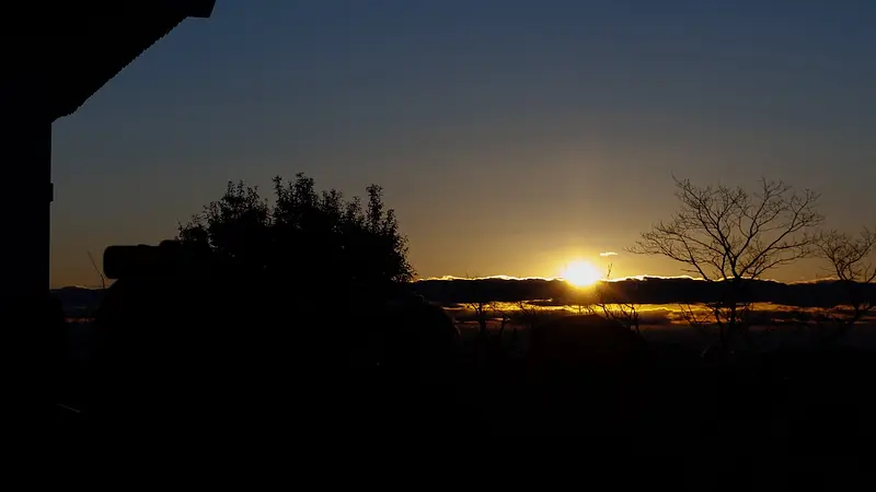 牛伏山展望台からの初日の出