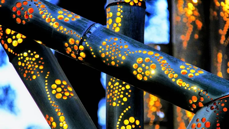 幻想的なライトアップ