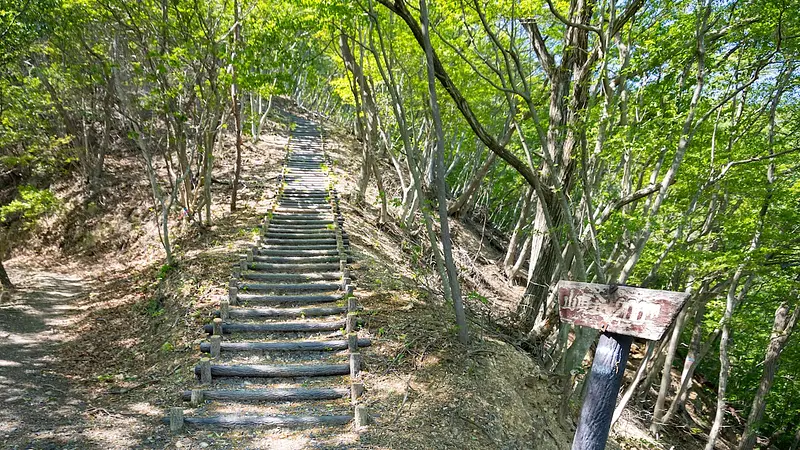 牛伏山の山頂エリアへ