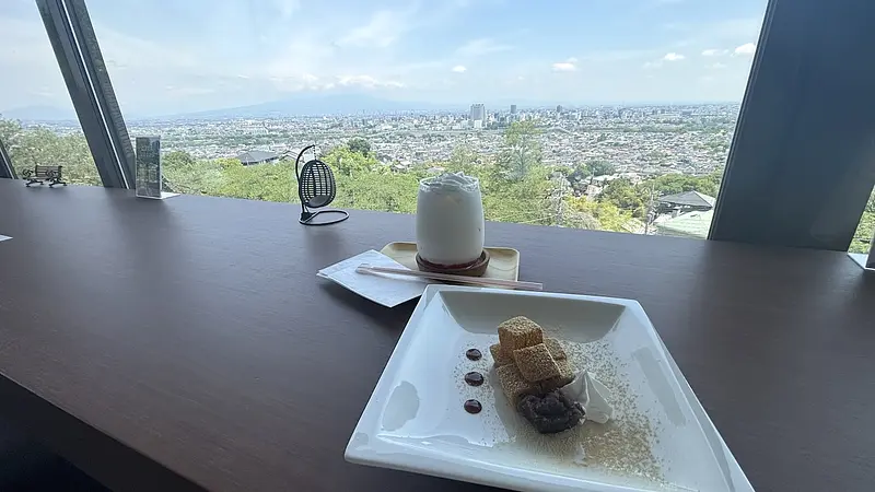 高崎市街と赤城山を一望