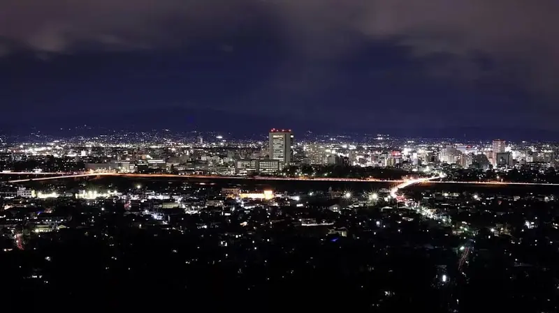 高崎の夜景が楽しめる