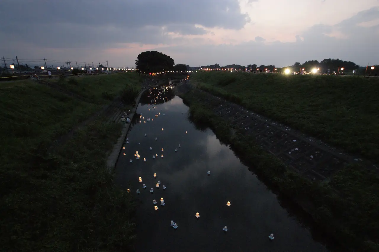 新町ふるさと祭り「花火大会・灯籠流し」（1）（高崎市）